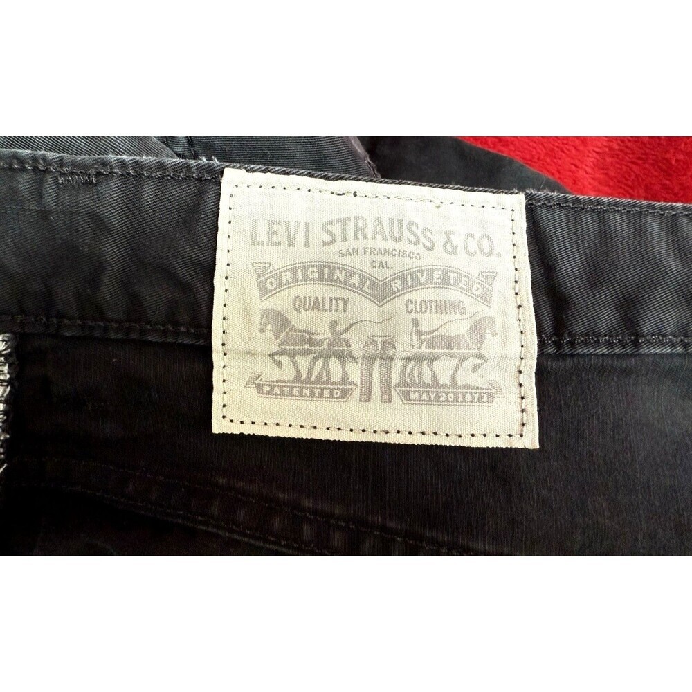 Levis Strauss Black Chino Pants Mens 29x32 Straight Leg Cotton Casual - Picture 6 of 7
